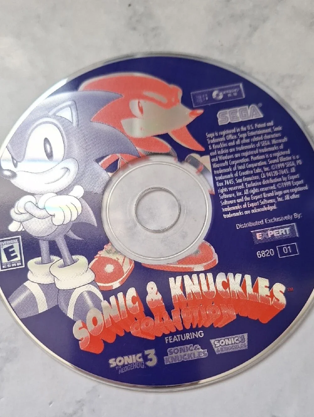 Sonic & Knuckles / Smash Pack 2 PC Game Discs - Blue/Silver